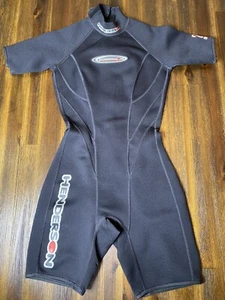 Black Henderson Wet Suit Scuba Surf Gear Shorts Short Sleeve 2 MM, Size 4 - Picture 1 of 6