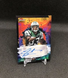 2024 Topps Finest Santana Moss AUTOGRAPH /10 OIL SPILL SSP No. FA-SM (1/10) FOTL - Picture 1 of 15