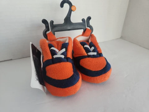 Denver Broncos Baby Shoes Slippers size 0-3 months Orange with blue accents Cover