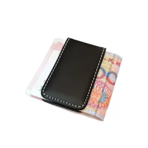 1pc Leather Magnetic Slim Pocket Money Clip Holder Universal - Picture 1 of 14