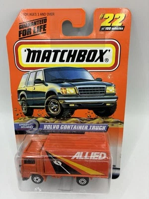 1998 Matchbox #22 Volvo Allied Container Truck 1/64 Speedy Delivery Diecast36456 - Image 1 of 2