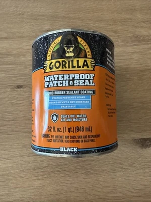 Gorilla Waterproof Patch & Seal Liquid Rubber Sealant, Black, 32oz (Pack of 1) - Image 1 of 2