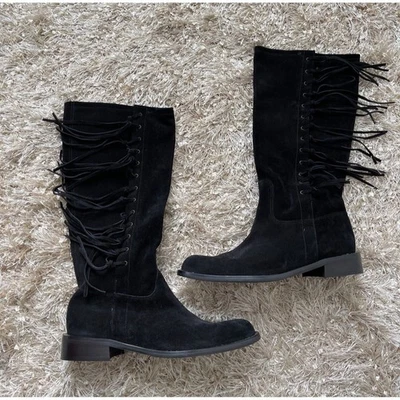 Botas Coach para mujer 7,5 Arianna flecos gamuza occidental cuero festival hasta la rodilla Foto 1 de 4