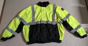 Visibility Enhanced Apparel Mens XXL Multi-Color Zip&Snap Up Reflective Jacket25 - Picture 1 of 11
