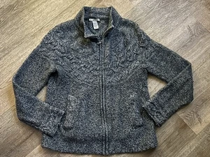 EXOFFICIO Damenpullover Large Full Zip Lammwolle Kaschmir Nylonmischung - grau - Bild 1 von 13