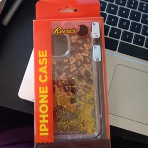 Reeses Liquid Phone Case NWT Fits IPhone 13 & 14 Glitter Floating Candy #1 - Picture 1 of 5