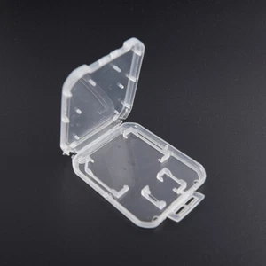 10pcsSd Card Case Transparent Standard SD SDHC Microsd Case Box Protector Holder - Photo 1/8