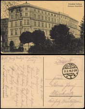 Postcard Kolberg Kołobrzeg Kaufmanns Beach Hotel 1918 gel. Field postage stamp