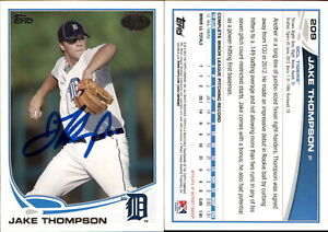 Jake Thompson Signed 2013 Topps Pro Debut #209 Card GCL Tigers Auto AU