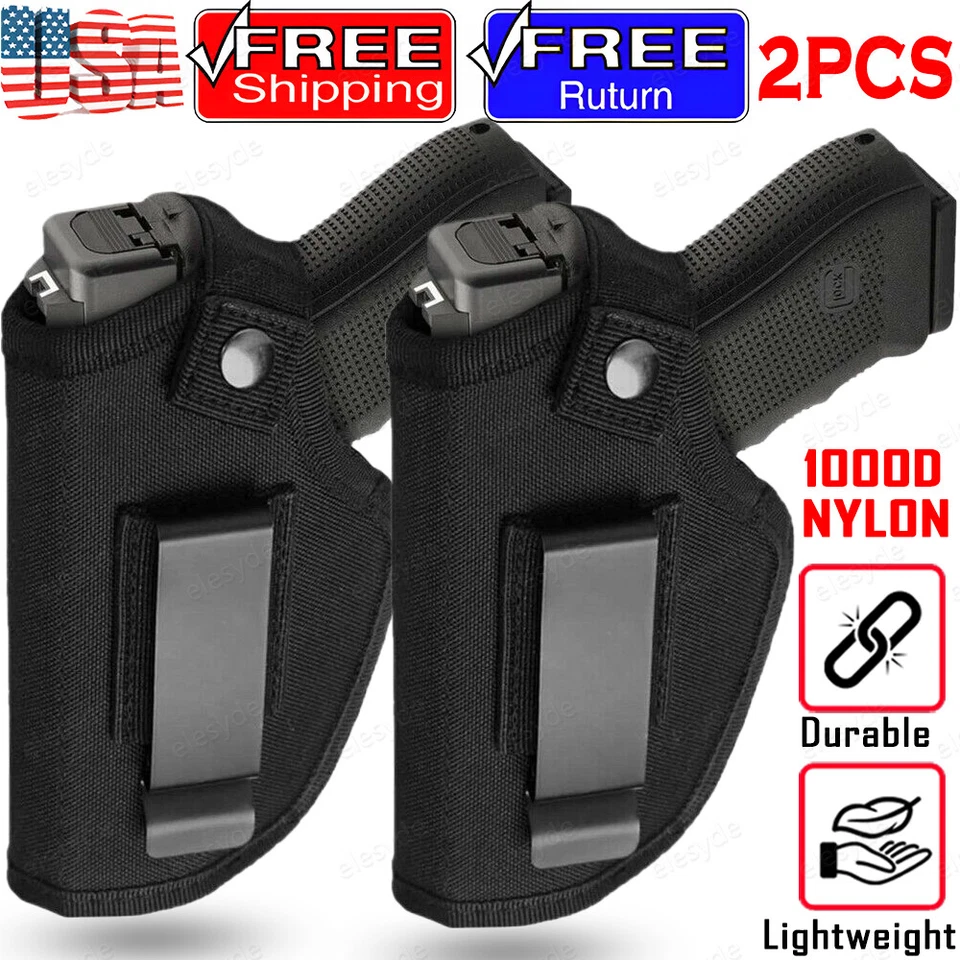 2PACK Gun Holster Tactical Concealed Left/Right Hand IWB OWB Belt Carry Pistol - Image 1 of 4