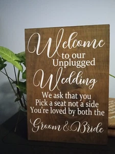Wedding sign Welcome assigned seats are not our style sit anywhere 12x 16 NEW - Picture 1 of 1