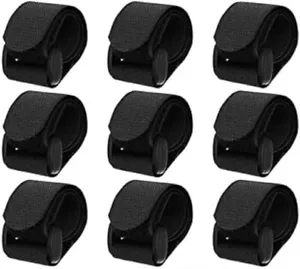 20Pcs Black Fishing Rod Belt Stretchy Straps and Tackle Ties,Elastic Fishing Rod - Picture 1 of 3