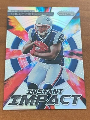 🏈 2018 Panini Prizm Football Instant Impact Insert #II-11 Sony MICHEL 🏈 - Image 1 of 2