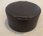 Americana Sharif Jewelry Travel Case Faux Brown Leather Velvet Lining NWOT