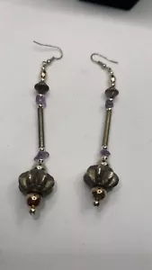 Long Dangle Victorian Style Earrings - Picture 1 of 5