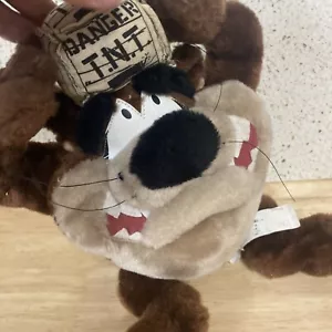 Vintage Looney Tunes Taz Tasmanischer Teufel riesiges Zeug Plüschtier 12 Zoll Gefahr TNT 1998 - Bild 1 von 6