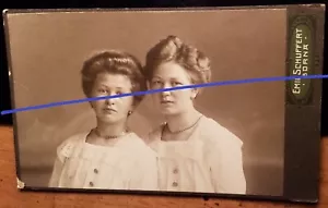Klara und Martha Gehrt ? 1912 Mädchen - junge Frauen / CDV Emil Schuffert Borna - Bild 1 von 3
