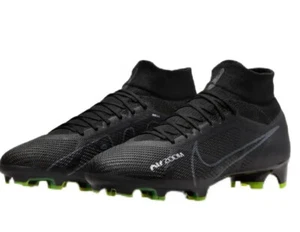 Nike Zoom Mercurial Superfly 9 Pro FG 'Black Volt' DJ5598-001 Men's Size 13 - Picture 1 of 8