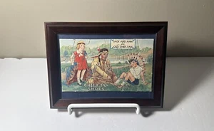 Antique Chief Tan Shoes Puzzle Framed *EXCELLENT CONDITION MUST SEE* - Picture 1 of 5