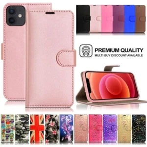 Slim Klapphülle Leder Klapp Hülle Für Apple IPHONE 15 Pro 14 Max 13 12 11 XR 7 - Bild 1 von 45