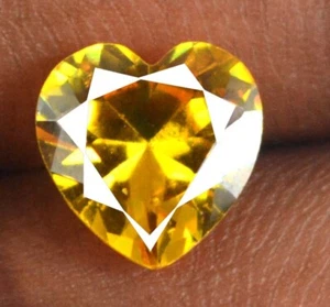4,30 ct gelber Mali Granat Edelstein natürliche Herzform zertifiziert CB21 - Bild 1 von 6