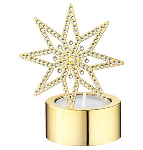 Swarovski Tea Light Golden  Star  5030478   New  - Picture 1 of 3