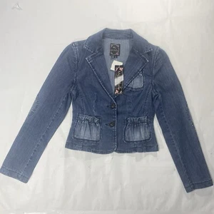 Abrigo Chaqueta Vaquera My Michelle Denim Corto Azul Talla S - Imagen 1 de 12