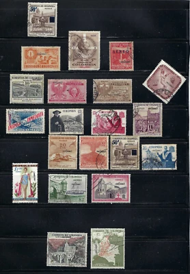 ''UNIFICADO''  SC322-346   {21}  COLOMBIA-  1959-60   CANCEL - Image 1 of 3