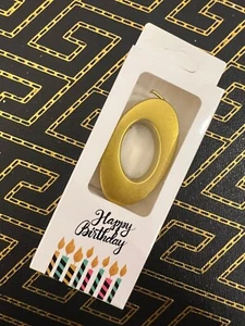 5CM GOLD NUMBER CANDLE 0 - Picture 1 of 2
