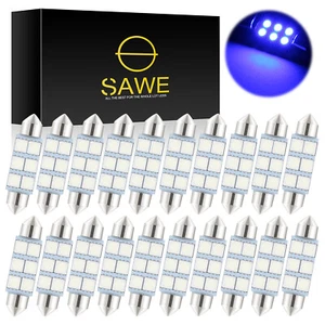 20 x SAWE 41mm 42mm 6SMD LED Domo Mapa Interior Bombillas 578 211-2 212-2 Azul - Imagen 1 de 6