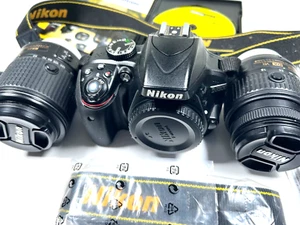 Nikon D3300 DSLR 24.2 MP HD Video Camera 18-55mm Lens 16gb Sdhc 1365 Shutter - Picture 1 of 23