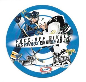 1999 Kraft Face Off Rivals Disc Pierre Turgeon Guy Carbonneau