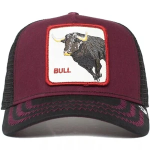Goorin Bros Animal The Farm Trucker Baseball Snapback Hat Cap The Bull Wine - Picture 1 of 5
