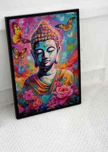 TRIPPY PSYCHEDELIC BUDDHA GOD POSTER ART RELIGION MEDITATION A3 A4 A2 A1 SIZE - Picture 1 of 1