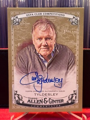2023-24 Topps Tyldesley Allen & Ginter  Gold Auto 23/50 Famous Footballers Stars - Image 1 of 2