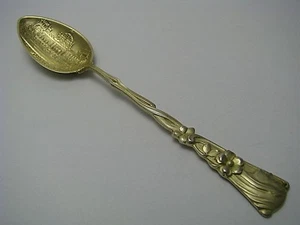 ART NOUVEAU SOUVENIR SILVER SPOON "Reichstag Gebäude Berlin" Germany c1900s Rare - Picture 1 of 12