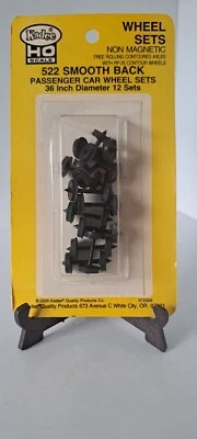 KADEE 522 SMOOTH BACK  SET DE 12 ROUES EN METAL 36 INCH NEUF HO SCALE - Photo 1/4