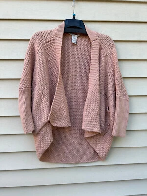 Cárdigan suéter para mujer American Rag tejido aireado algodón frente abierto talla S/M Foto 1 de 4