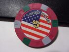 CVB (Convention & Visitors Bureau) $5 casino gaming poker chip - Grand Forks