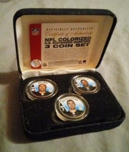 2005 Merrik Mint Pittsburgh Steelers Colorized U.S. Statehood Quarter 3 Coin Set - Picture 1 of 4