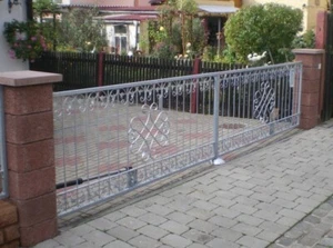Monaco-FT400/100A Galvanized Electric Metal Garden Door with Motor. - Picture 1 of 6