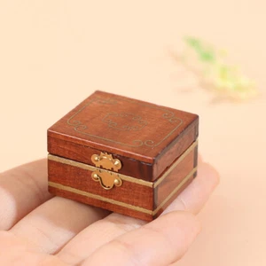 1pc Mini Schmuckkasten Model Dollhouse Miniaturen Kinder DIY Miniaturen Pu:J~ - Bild 1 von 12
