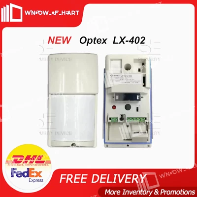 2PCS Optex LX-402 Outdoor PIR Motion Sensor, Standard-Range Model LX-402 - Image 1 of 4