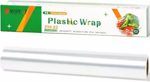 Bpa-Free Plastic Food Cling Wrap, 290 Sq Ft X 11.8 In, Microwave Safe, Bulk Roll - Picture 1 of 12