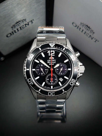 Orient Solar Chronograph Black Solar RA-TX0202B10B 200M Men's Watch - Image 1 of 1