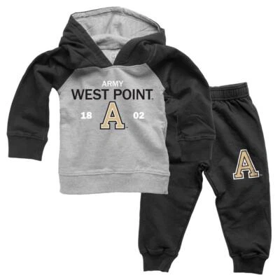 Infant/Toddler Raglan Army Black Knights Hoodie and Pant Set - Image 1 of 4