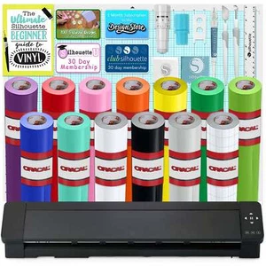 Silhouette Cameo 5 PRO MK-II w/ Oracal 651 24" Wide Vinyl Rolls, Tools, Guides - Picture 1 of 24