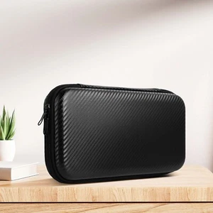 Portable Storage Bag Carbon Fiber Pouch Carrying Zipper Bag For Nintendo Switch2 - Picture 1 of 12