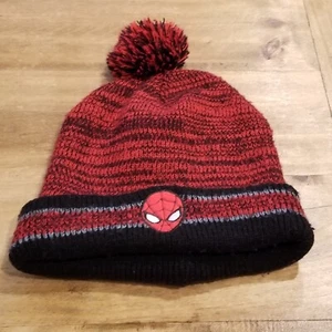 Spider Man Beanie Hat Cap One Size Red Black Marvel Youth Kids Boys Girls - Picture 1 of 7