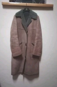 Vintage Women' Sheepskin Coat Long Small - Gliddons Sheepskin Coat UK 8/10 - Picture 1 of 7